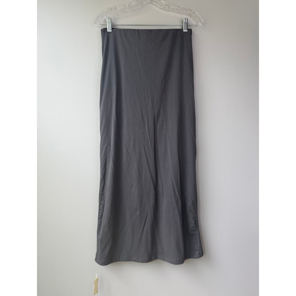 OGL Size M Cotton Ruched Pencil Skirt Pull-on Elastic Waist - Picture 2 of 7